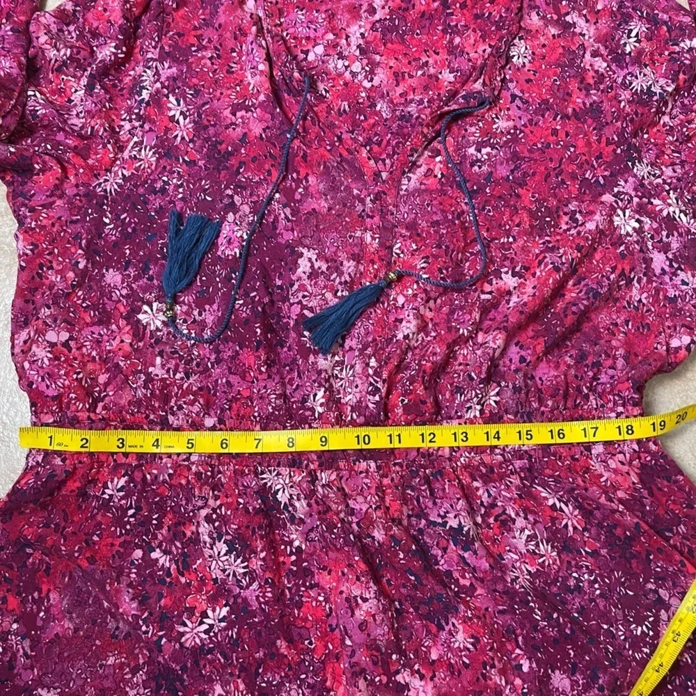 FRYE AND CO Pink Floral Tie Front Sundress, Size XXL